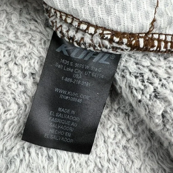 Kuhl Flight Jacket Hoodie Women's Small Stone Faux Fur Fleece Full Zip $189 MSRP - Picture 13 of 14